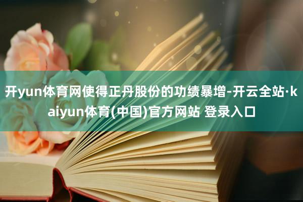 开yun体育网使得正丹股份的功绩暴增-开云全站·kaiyun体育(中国)官方网站 登录入口