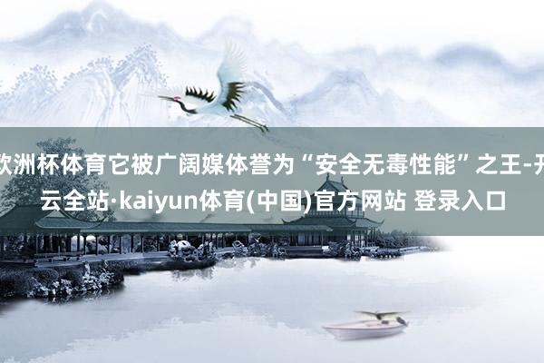 欧洲杯体育它被广阔媒体誉为“安全无毒性能”之王-开云全站·kaiyun体育(中国)官方网站 登录入口