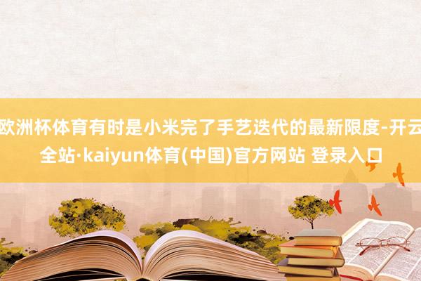 欧洲杯体育有时是小米完了手艺迭代的最新限度-开云全站·kaiyun体育(中国)官方网站 登录入口