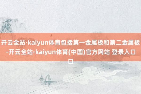 开云全站·kaiyun体育包括第一金属板和第二金属板-开云全站·kaiyun体育(中国)官方网站 登录入口
