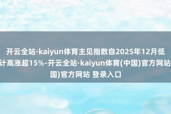 开云全站·kaiyun体育主见指数自2025年12月低点以来累计高涨超15%-开云全站·kaiyun体育(中国)官方网站 登录入口